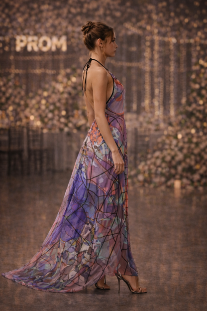 Wishes Halterneck backless dress