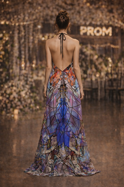 Wishes Halterneck backless dress