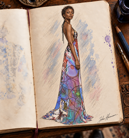 Wishes Halterneck backless dress — Handbook left profile