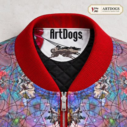 Wishes Ladies Bomber Jacket — Authentic Design View, 03 collar label detail