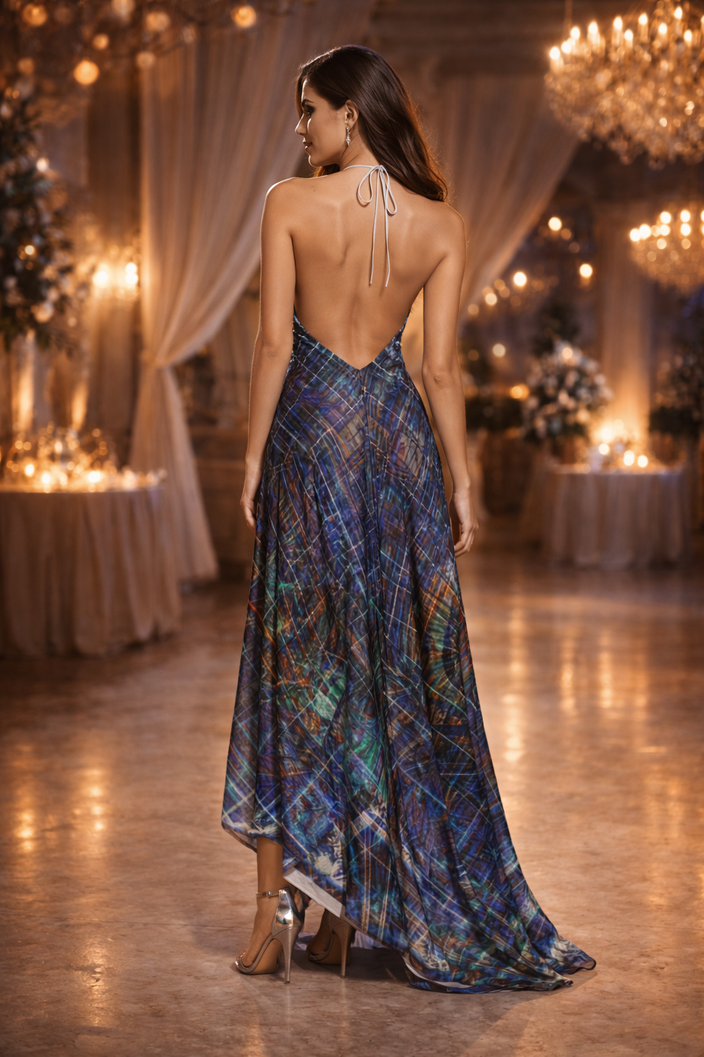 Temple of Time Halterneck backless dress