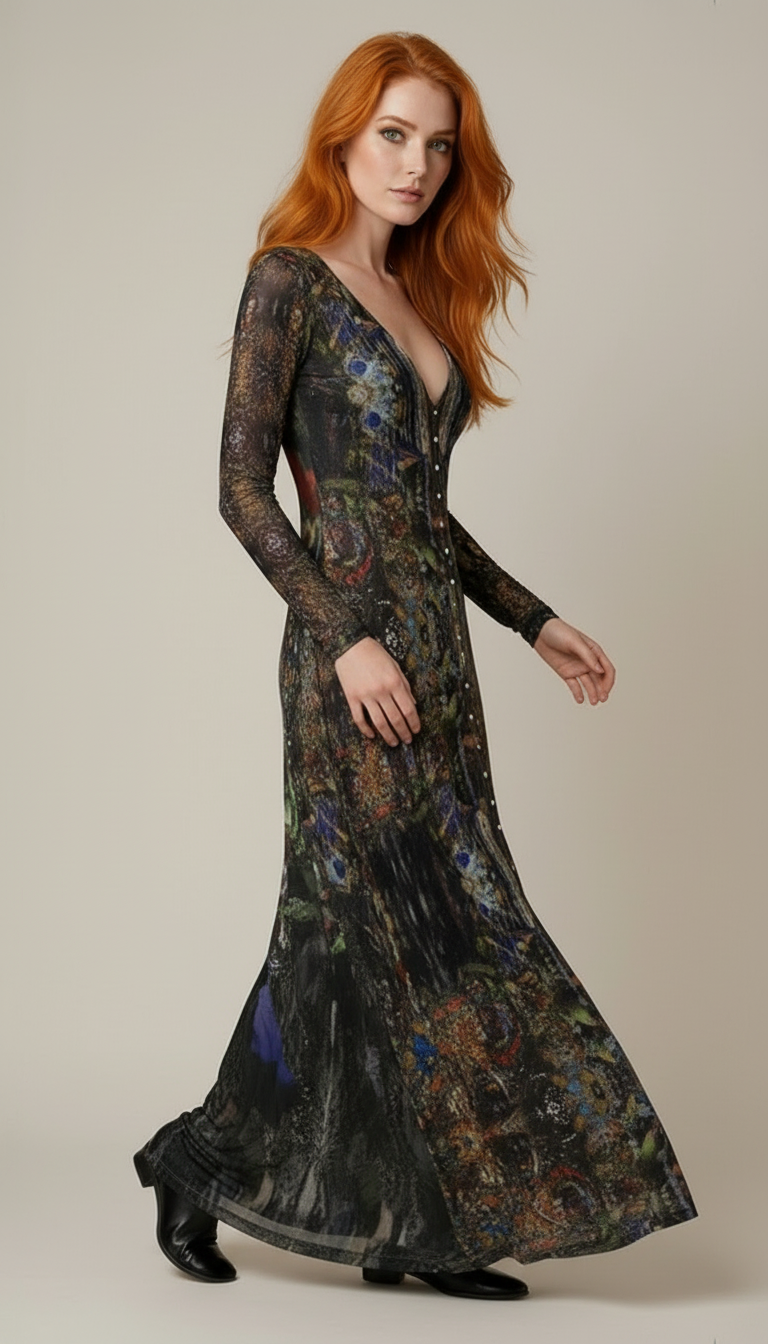 God Log Calf-length or longer Ladies Cardigan Dress