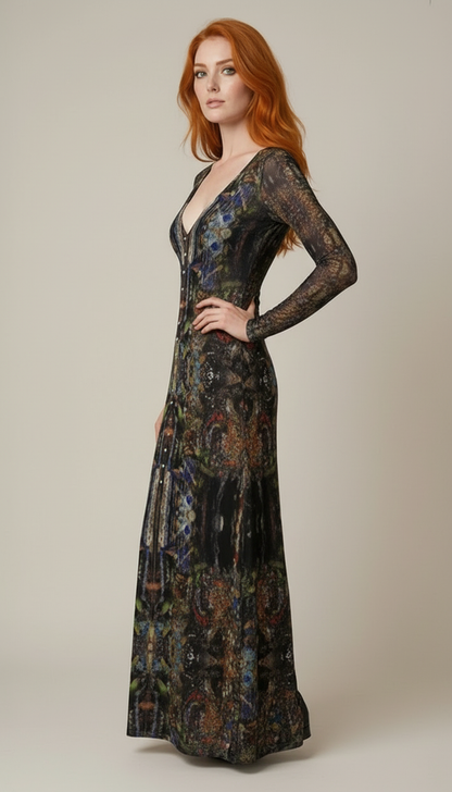 God Log Calf-length or longer Ladies Cardigan Dress
