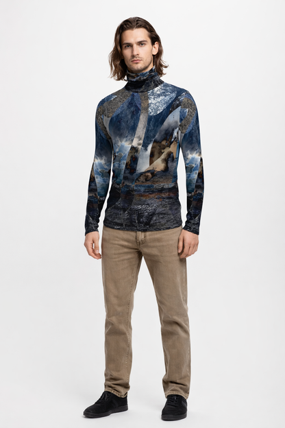 Spirit of Jezebel Mens slim fit roll neck