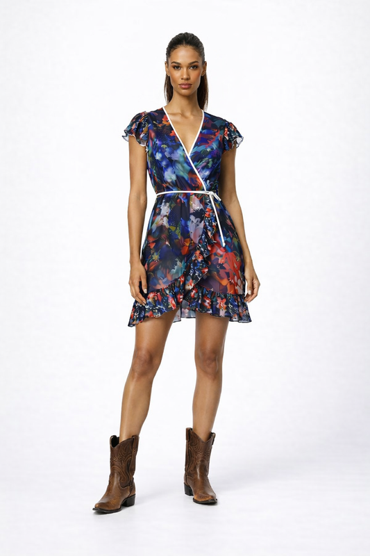 Too Many Flowers Tea Dress