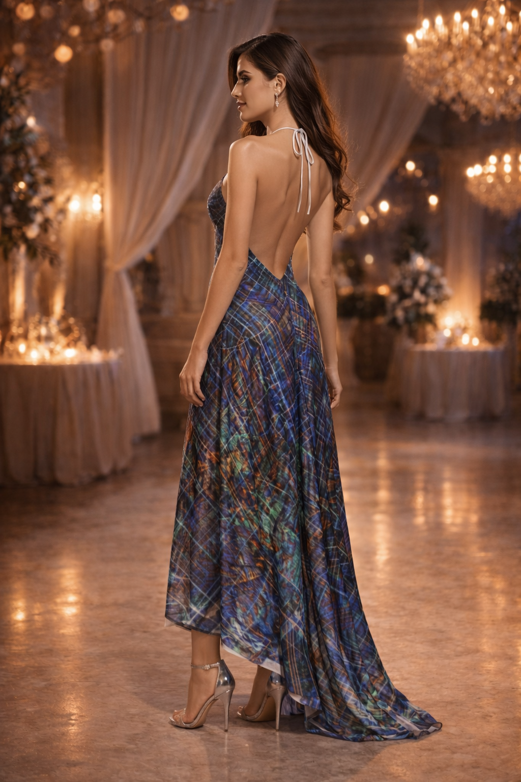 Temple of Time Halterneck backless dress
