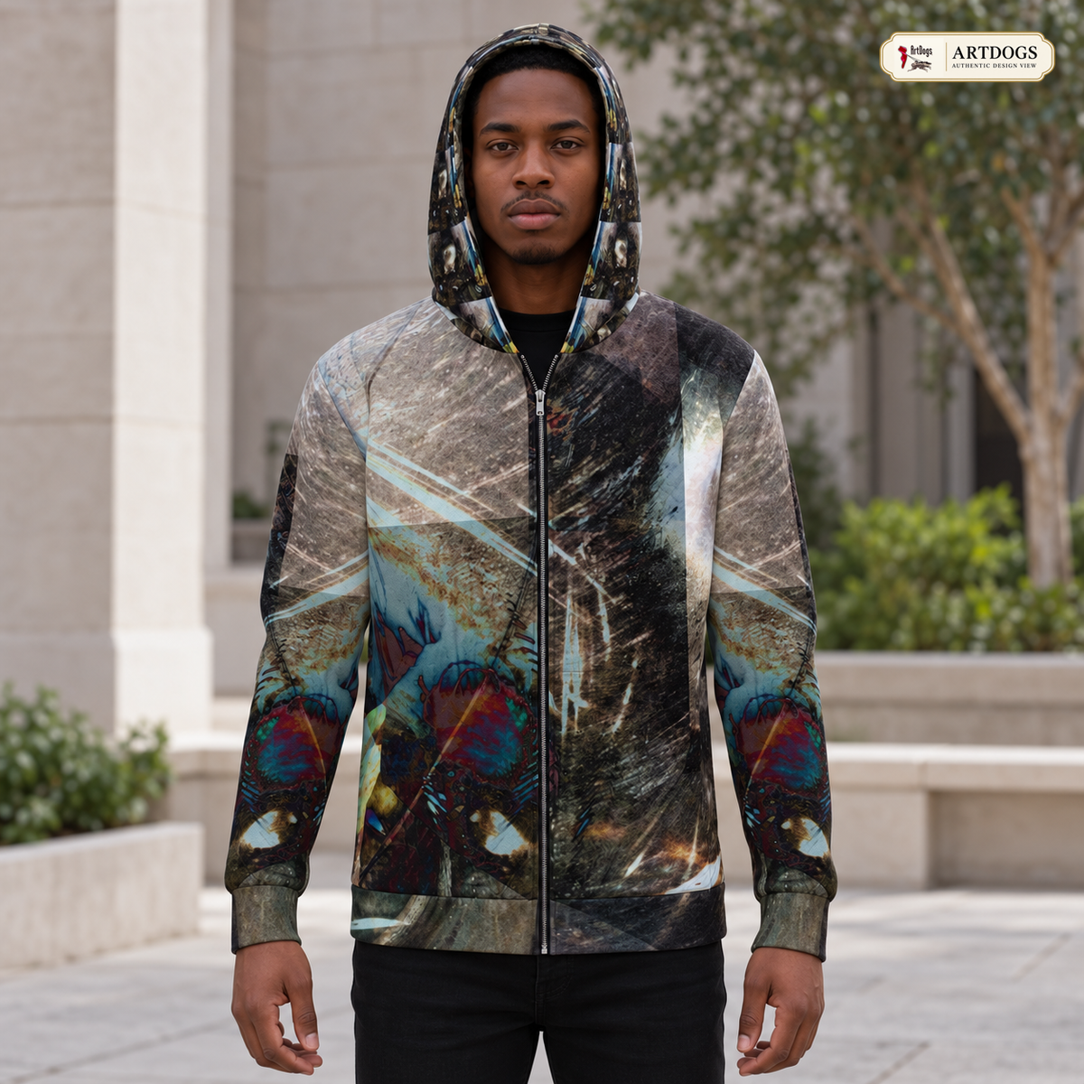 peacock hoodie — Authentic Design View full front